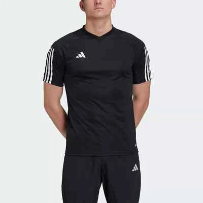 adidas Mens TIRO23 C JSY Black V-Neck Short Sleeve Athletic Shirt size M - Image 1 of 4