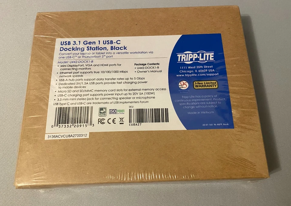 Tripp-Lite U442-DOCK1 USB 3.1 Gen 1 USB-C Docking Station - Image 1 of 1