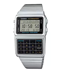 Reloj Casio Vintage Plateado Acero Inoxidable Base de Datos DBC-611-1DF - Imagen 1 de 3