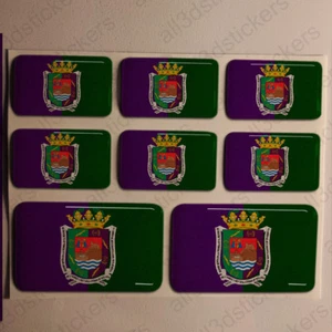 Adesivi Malaga Adesivo Bandiera Resinati 3D Resinato Spagna - Imagen 1 de 1