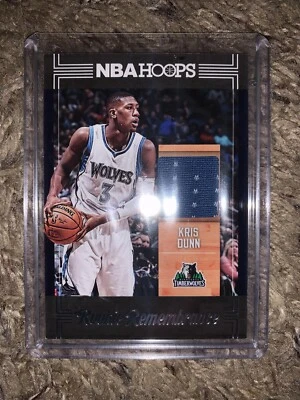 2017-18 NBA Hoops Kris Dunn Player Worn Jersey RC Remembrance Patch Minnesota - Image 1 of 2