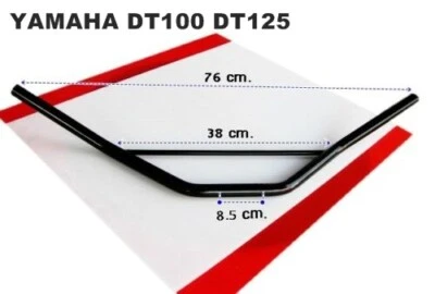 Fit YAMAHA DT100 DT125 DT175 DT250 DT400 BLACK Dirty bike 7/8" Handle Bar [mi] Foto 1 de 4