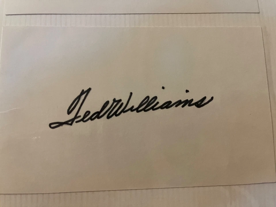 Ted Williams Signed index card - Image 1 of 1