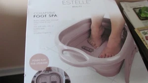 Estelle Beauty Collapsible Foot Bath Massager Non-Slip 3 Gal. Capacity Pink NEW - Picture 1 of 3