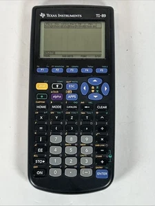 Calculadora gráfica de titanio Texas Instruments TI-89 con cubierta probada funcionando - Imagen 1 de 15