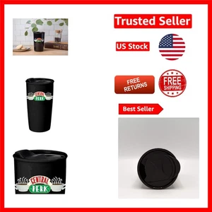 Tazza da viaggio in ceramica Friends Central Perk - 10 oz, lavabile per microonde e lavastoviglie - Foto 1 di 8