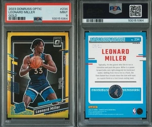 2023 Panini Prizm Leonard Miller True Gold Psa 9 Minn Timberwolves Gold /10 - Bild 1 von 1