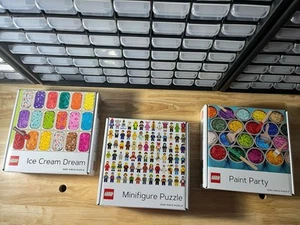 Lego Puzzle Lot 3 1k Stück Puzzles Neu Versiegelt Farbe Party Eis Minifiguren - Bild 1 von 2