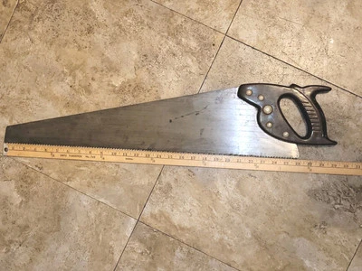Vtg WARRANTED SUPERIOR CRAFTSMAN 5 1/2 TPI 29"Long 26"Blade Hand Saw Handsaw.OBO - Image 1 of 4