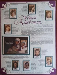 Estampillas postales de la sociedad mercantil mundial 9 estampillas de mujeres de logro MNH - Imagen 1 de 1