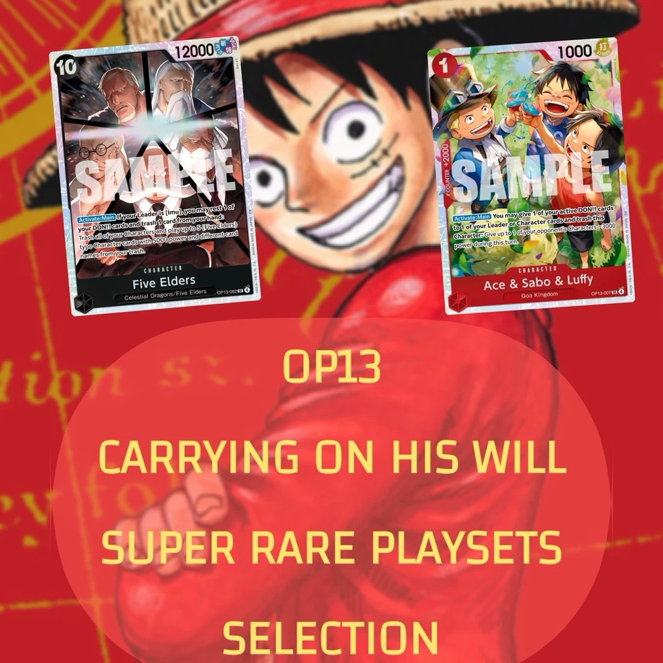 One Piece TCG - OP13 Carrying On His Will - SR Playset Selection - ENG NM - Bild 1 von 1