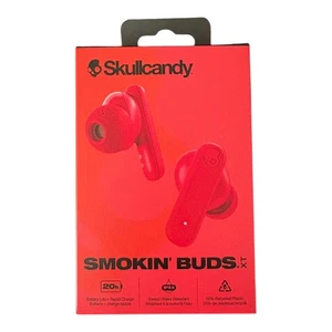 Skullcandy Smokin' Buds XT Red Wireless Earbuds IPX4 Bluetooth NEU - Bild 1 von 2