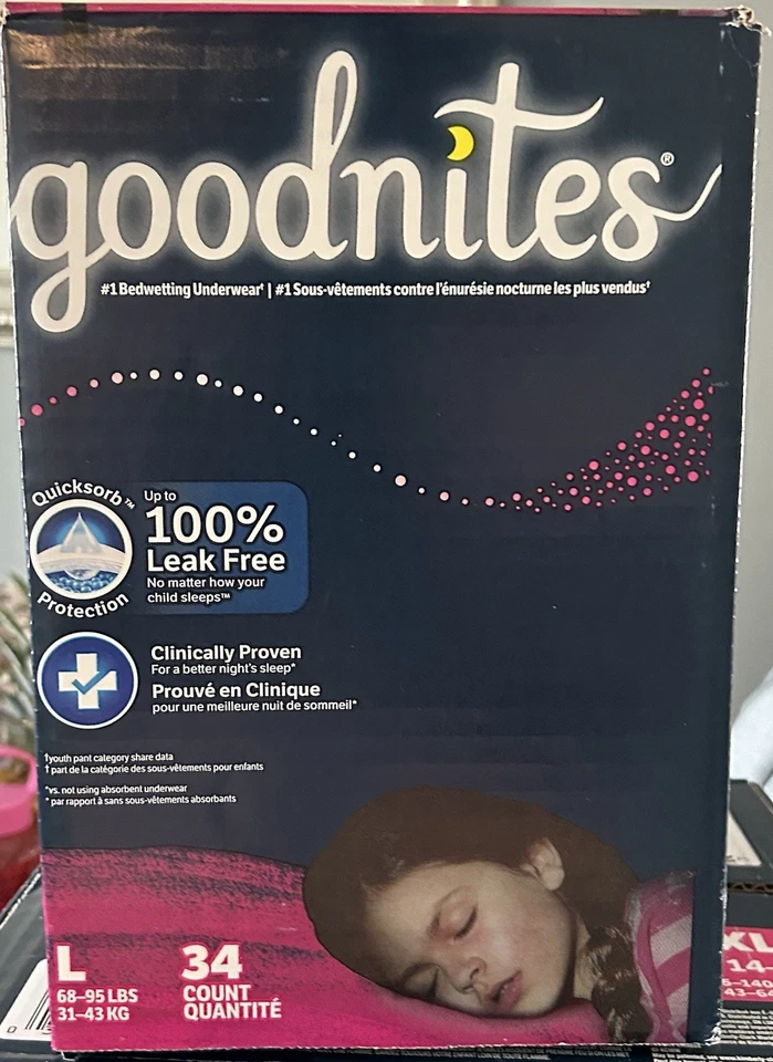 GoodNites Youth Youth Absorbent Underwear Large 68 to 95 lbs. 53361 34 Ct
