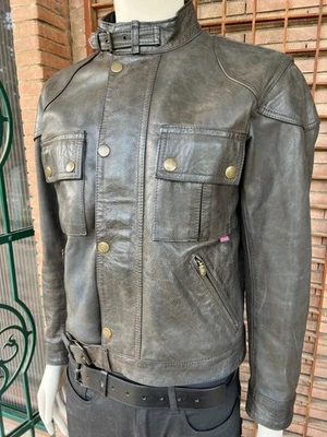 BELSTAFF Leather Jacket COUGAR thickest version Antique Black Malenotti Era L - Image 1 of 4