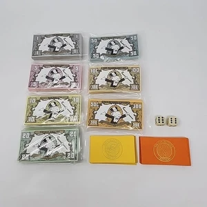 1991 Franklin Mint Monopoly Collector's Edition Replacement Money & Cards Dice - Picture 1 of 5