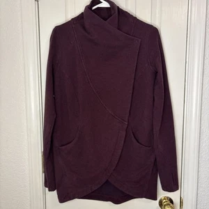 Lululemon That's A Wrap Heathered Bordeaux Dramma Elasticizzato French Terry Taglia 6 - Foto 1 di 7