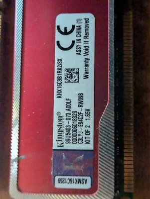 Kingston HyperX Red 16GB (4x4GB) DDR3 RAM Kit - PC3 Desktop Memory 4 DIMM kit - Image 1 of 4