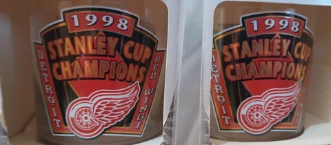 DETROIT RED WINGS 1997-1998 Stanley Cup Champions Executive Glass Set Cover