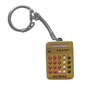 Vintage Miniature Sharp Calculator Gum-Ball Machine Toy Prize Charm Keychain - Picture 1 of 4