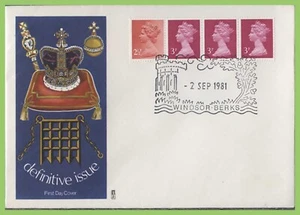 G.B. 1981 Coil definitives on Philart First Day Cover, Windsor - Imagen 1 de 1