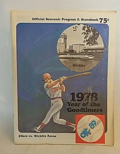 OKC 89ers 1978 Official Program Minor League Baseball vs. Wichita Aeros - Bild 1 von 4