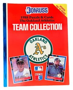 Donruss Oakland A's Team Collection 1988 e libro puzzle con carte non tagliate - Foto 1 di 4