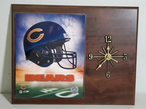 Chicago Bears Wall Clock 2000 Photo File Print Quartz Clock NFL Cover
