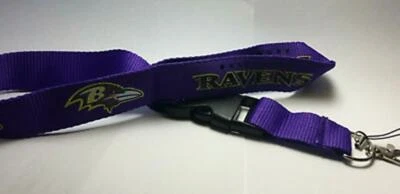 Baltimore Ravens Lanyard ID Badge Key Chain Clip Face Mask Holder Strap Saver - Image 1 of 4