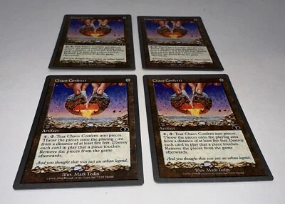 MTG  X4 * Chaos Confetti * X4  PlaySet NM Plus  NP  Unglued Regular  SellbyCyn - Image 1 of 4