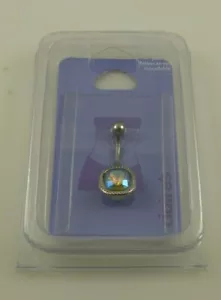 bling crystal square crystals belly button ring, piercing, body jewelry - Picture 1 of 8