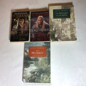 J.R.R. Tolkien Lord Of The Rings Trilogy With The Hobbit-VG, Paperback - Picture 1 of 6