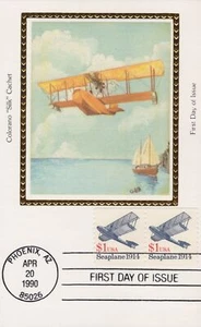 Zayix US Colorano Maxi Card FDC 2468 $1 Transport Coil Sealplane pair 092523SM36 - Picture 1 of 2