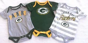 JUEGO DE MAMELOS DE 3 PACKERS GREEN BAY PACKERS TALLA 0-3M 0-3 MESES NUEVO CON ETIQUETAS - Imagen 1 de 4