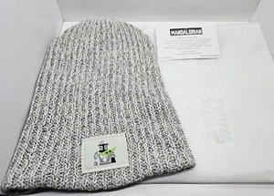 Star Wars Mandalorian Holding The Child Grogu Love Your Melon Adult Beanie Grey - Picture 1 of 2