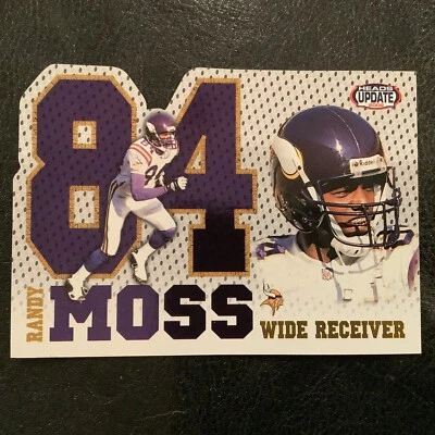 2002 Pacific Heads Update Die Cut Big Numbers #14 Randy Moss Minnesota Vikings - Image 1 of 2