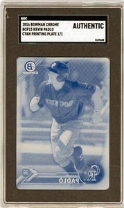 KEVIN PADLO - Rockies - 2016 Bowman Chrome Cyan Printing Plate 1/1 - SGC Auth - Picture 1 of 2