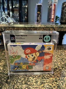 1996 N64 Super Mario 64 - WATA 8.5 GRADED - CIB Complete FIRST PRINT - Picture 1 of 9
