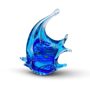 ANIMALE IN VETRO GOCCE DI MURANO PESCE TROPICALE BLU REGALO BOMBONIERA - Imagen 1 de 10