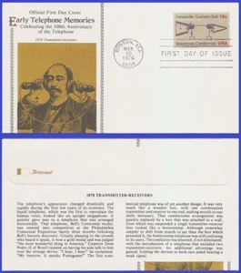 USA5 #1683 U/A FLEETWOOD 5 FDC Telephone Centennial - Picture 1 of 1