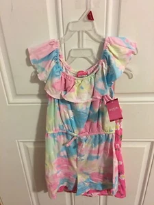BRAND NEW GIRLS SIZE 7-8 2 PACK ZUNIE GIRL ROMPERS - Picture 1 of 10