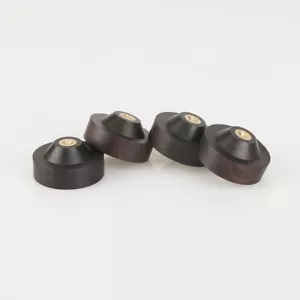 4 Stck. 33 mm x 16 mm Ebenholz Lautsprecher Spitze Isolierung Füße Basis Pad stoßfest Ständer - Bild 1 von 8