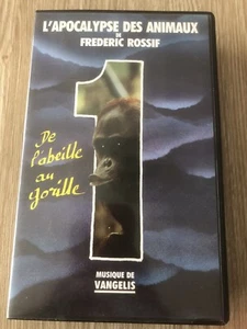 CASSETTE VIDÉO VHS L’APOCALYPSE DES ANIMAUX DE L’ABEILLE AU GORILLE VANGELIS - Picture 1 of 3