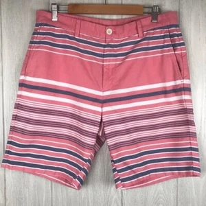 Pantalones Cortos Vineyard Vines Breaker Rayas Informales Algodón Rosa y Azul con Bolsillos - Imagen 1 de 7