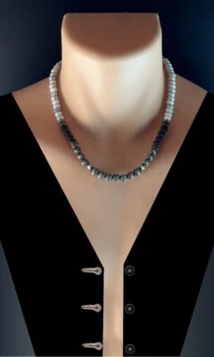 Men's Sterling, Copper and Natural Stone Choker - Image 1 of 4