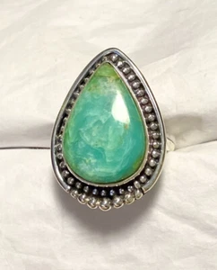Beautiful Natural Rare Peruvian Opal Ring 925 Sterling Silver Size 7๐น - Picture 1 of 11