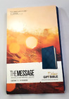 The Message Deluxe Gift Bible Crosshatch Denim Look New Eugene Peterson NavPress