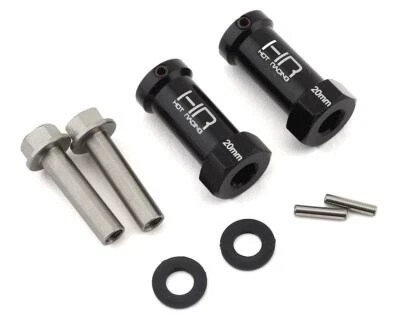 Hot Racing Axial Wheel Hub Extensions w/12mm Hex (Black) (2) (+20mm) - Image 1 of 2