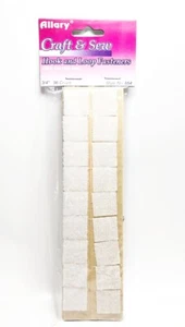 Allary Craft & Sew #854 Stick-On No Sew Hook & Loop Fasteners, 3/4", 36 Ct Wht - Picture 1 of 1