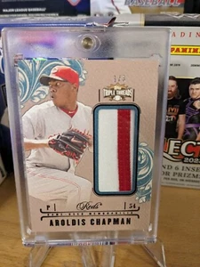 2014 Topps Triple Threads Aroldis Chapman Relic 1/3 Reds 🔥🔥Rare - Picture 1 of 2