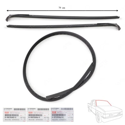 For Isuzu D-Max Dmax 2003 08 10 Set Front Windshield Reveal Molding Seal Rubber - Image 1 of 4